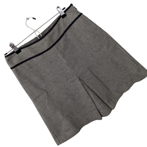 ANN TAYLOR PETITES! BLACK AND CREAM STRETCH COTTON, LINED SKIRT! SZ 6P - Picture 9 of 9